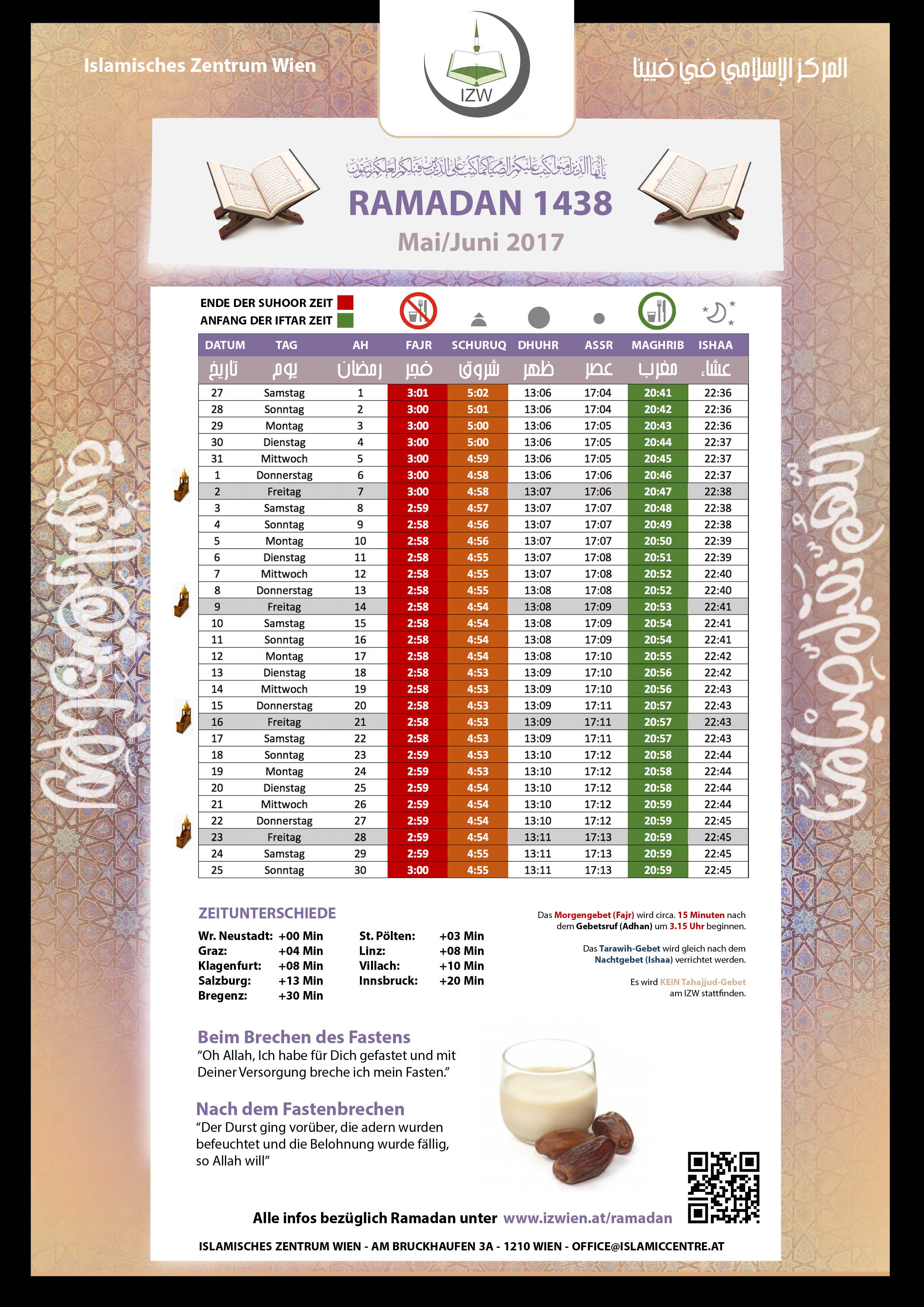 الافطار في فيينا , المركز الإسلامي في فيينا , رمضان في فيينا