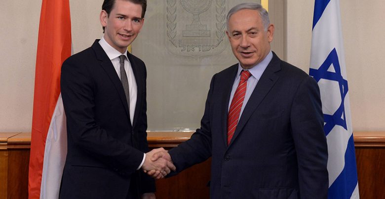 Benjamin Netanyahu meets Sebastian Kurz (Kobi Gideon/GPO)