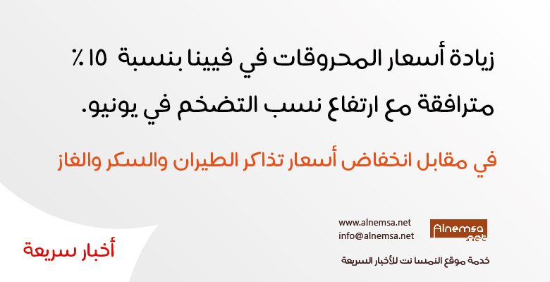 النمسا, أسعار المحروقات في النمسا, نسب التضخم في النمسا, أسعار السلع في النمسا, التضخم في النمسا